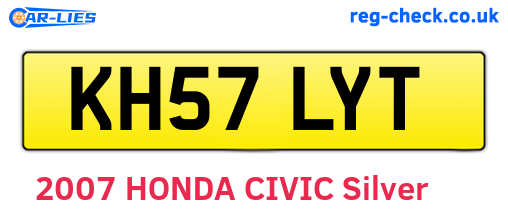 KH57LYT are the vehicle registration plates.