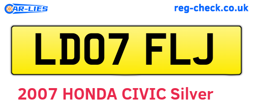 LD07FLJ are the vehicle registration plates.