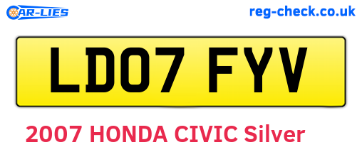 LD07FYV are the vehicle registration plates.