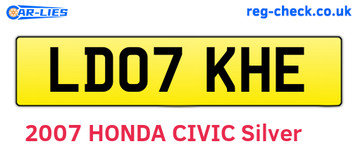 LD07KHE are the vehicle registration plates.