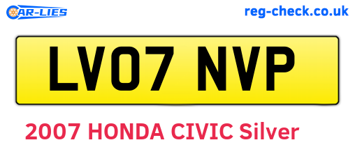 LV07NVP are the vehicle registration plates.