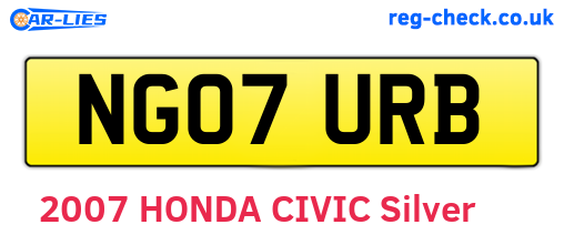 NG07URB are the vehicle registration plates.