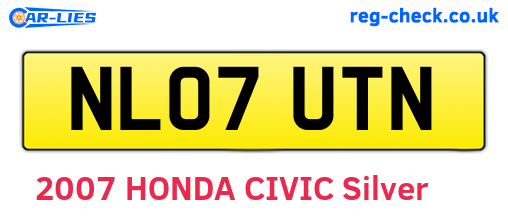 NL07UTN are the vehicle registration plates.