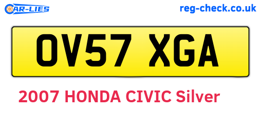 OV57XGA are the vehicle registration plates.