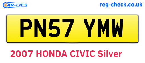 PN57YMW are the vehicle registration plates.