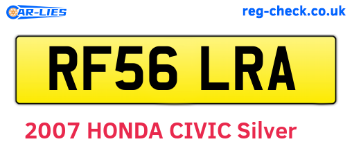 RF56LRA are the vehicle registration plates.