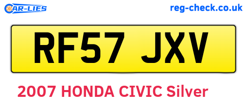 RF57JXV are the vehicle registration plates.
