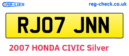 RJ07JNN are the vehicle registration plates.