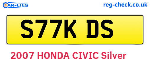 S77KDS are the vehicle registration plates.