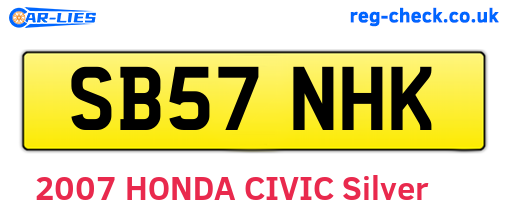 SB57NHK are the vehicle registration plates.