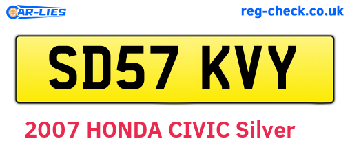 SD57KVY are the vehicle registration plates.