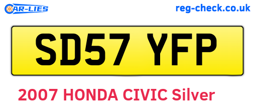 SD57YFP are the vehicle registration plates.