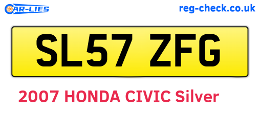 SL57ZFG are the vehicle registration plates.