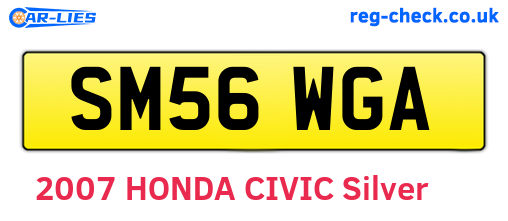 SM56WGA are the vehicle registration plates.