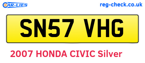 SN57VHG are the vehicle registration plates.
