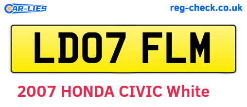 LD07FLM are the vehicle registration plates.