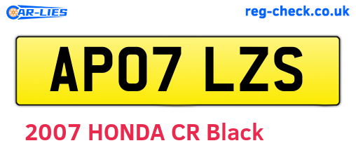 AP07LZS are the vehicle registration plates.