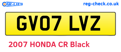 GV07LVZ are the vehicle registration plates.