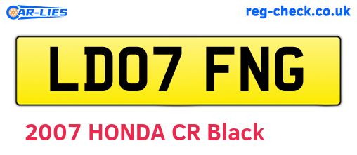 LD07FNG are the vehicle registration plates.