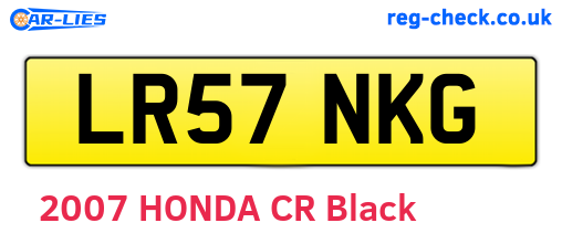 LR57NKG are the vehicle registration plates.