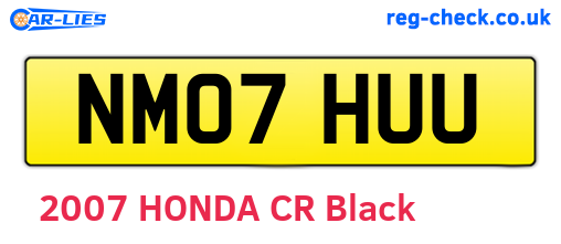NM07HUU are the vehicle registration plates.