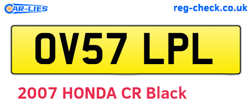 OV57LPL are the vehicle registration plates.