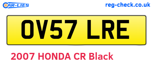 OV57LRE are the vehicle registration plates.