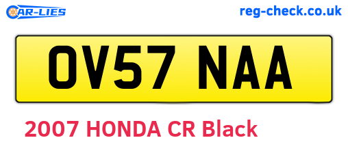 OV57NAA are the vehicle registration plates.