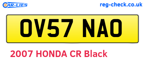 OV57NAO are the vehicle registration plates.
