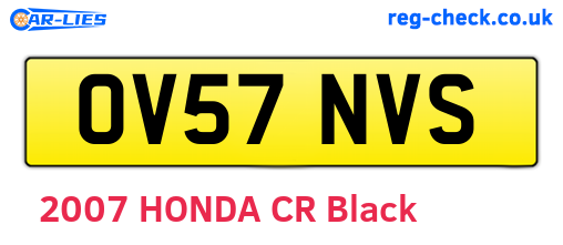 OV57NVS are the vehicle registration plates.