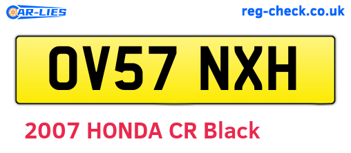 OV57NXH are the vehicle registration plates.