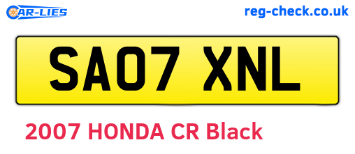SA07XNL are the vehicle registration plates.