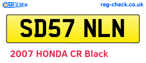 SD57NLN are the vehicle registration plates.