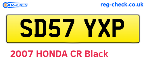 SD57YXP are the vehicle registration plates.