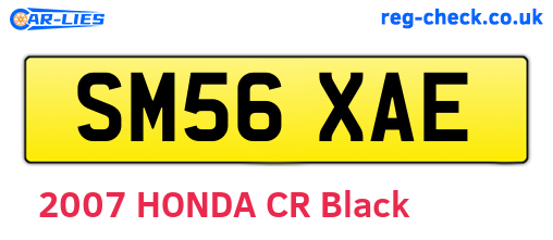 SM56XAE are the vehicle registration plates.