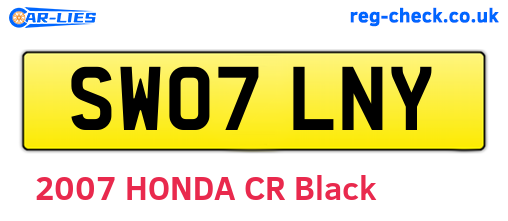 SW07LNY are the vehicle registration plates.