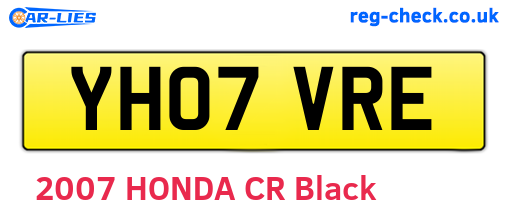 YH07VRE are the vehicle registration plates.