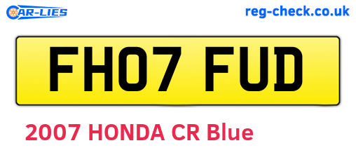 FH07FUD are the vehicle registration plates.