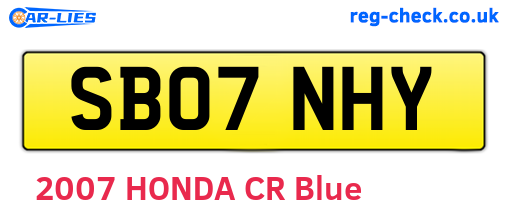 SB07NHY are the vehicle registration plates.