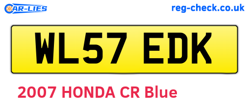 WL57EDK are the vehicle registration plates.