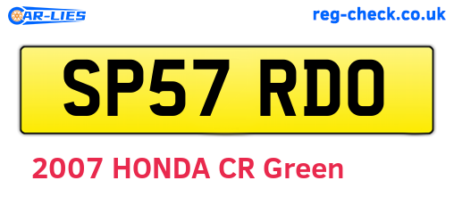 SP57RDO are the vehicle registration plates.