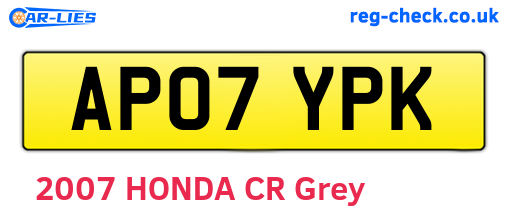AP07YPK are the vehicle registration plates.