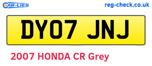 DY07JNJ are the vehicle registration plates.