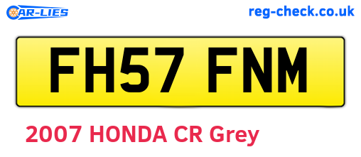 FH57FNM are the vehicle registration plates.