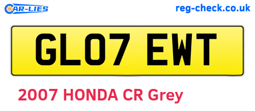 GL07EWT are the vehicle registration plates.