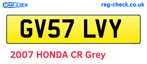 GV57LVY are the vehicle registration plates.