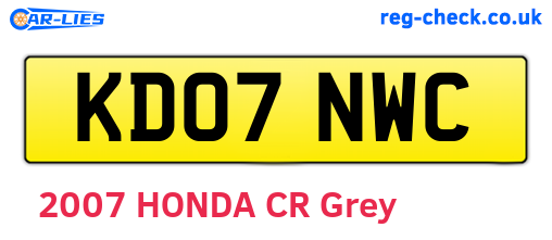 KD07NWC are the vehicle registration plates.