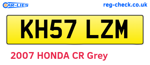 KH57LZM are the vehicle registration plates.