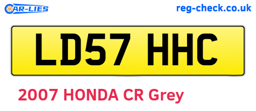 LD57HHC are the vehicle registration plates.