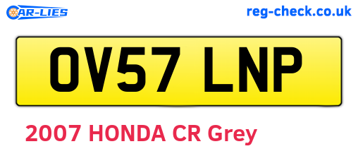 OV57LNP are the vehicle registration plates.